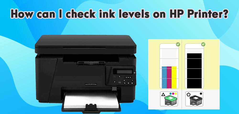 How can I check ink levels on HP Printer